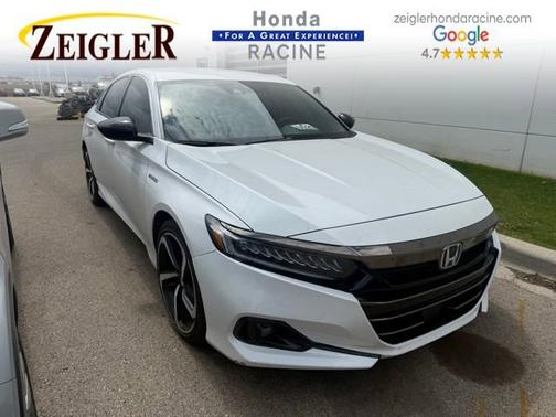 Platinum White Pearl 2022 Honda Accord Hybrid Sport