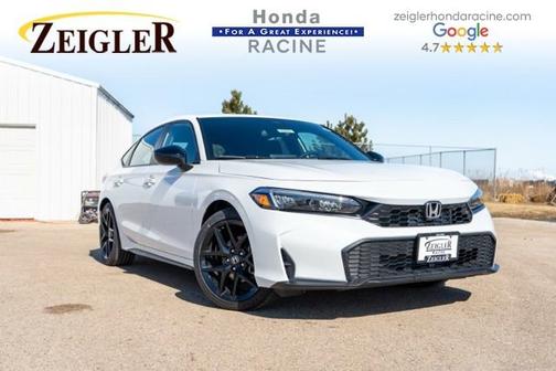 Platinum White Pearl 2026 Honda Civic Sport