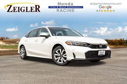 Platinum White Pearl 2026 Honda Civic LX