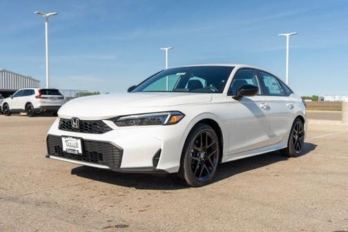 Platinum White Pearl 2026 Honda Civic Hybrid Sport