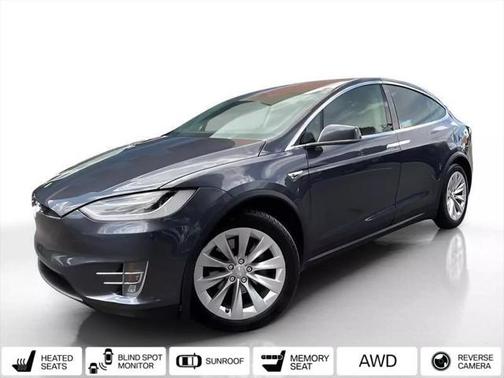 Titanium Metallic 2016 Tesla Model X 60D