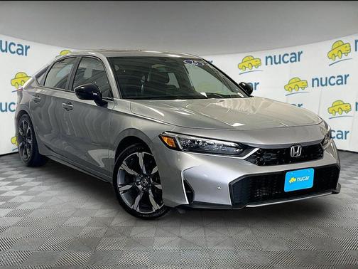 Solar Silver Metallic 2025 Honda Civic Hybrid Sport Touring