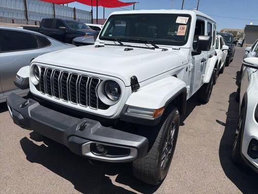 Bright White Clearcoat 2025 Jeep Wrangler 4-Door Sahara 4x4