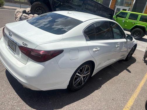 Pure White 2018 INFINITI Q50 3.0t LUXE