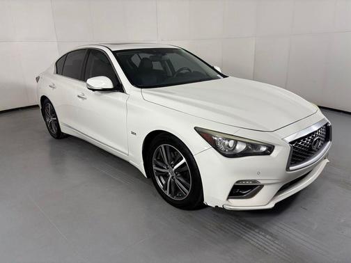 Pure White 2018 INFINITI Q50 3.0t LUXE