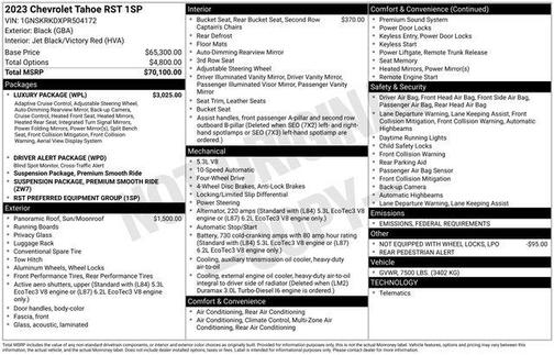 2023 Chevrolet Tahoe 4WD RST