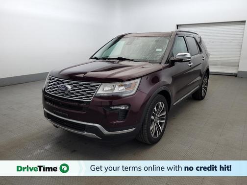 Red 2018 Ford Explorer Platinum