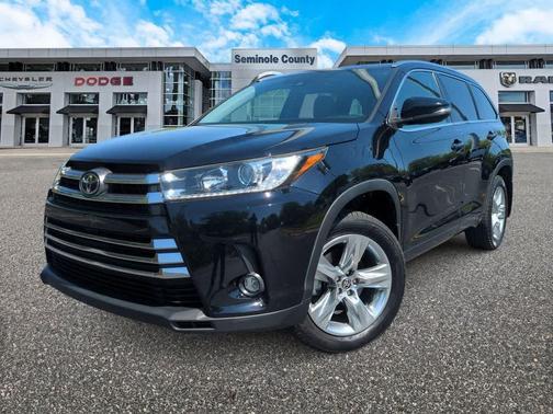 Midnight Black Metallic 2019 Toyota Highlander Limited