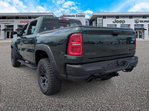 Serrano Green Metallic 2026 RAM 1500 RHO Crew Cab 4x4 5'7' Box