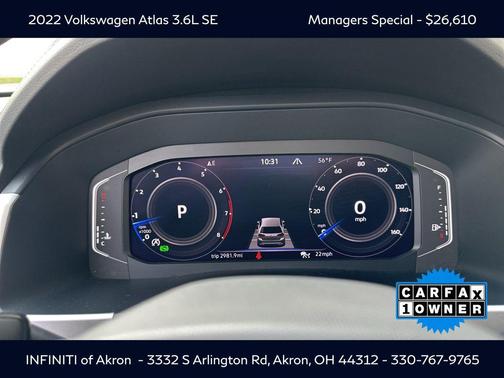 2022 Volkswagen Atlas 3.6L SE w/Technology