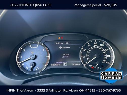2022 INFINITI QX50 LUXE