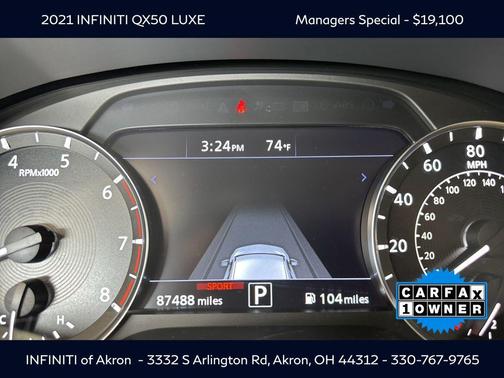 2021 INFINITI QX50 LUXE