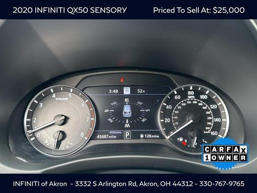 2020 INFINITI QX50 SENSORY AWD
