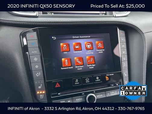 2020 INFINITI QX50 SENSORY AWD