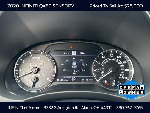 2020 INFINITI QX50 SENSORY AWD