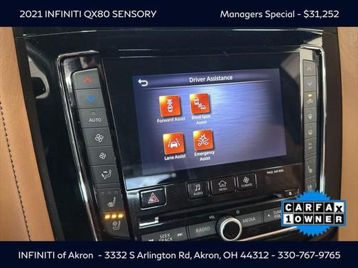 2021 INFINITI QX80 Sensory
