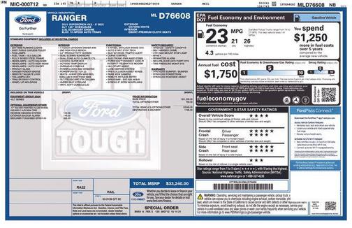 Oxford White 2021 Ford Ranger XLT