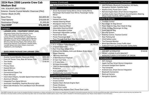 2024 RAM 2500 Laramie Crew Cab 4x4 6'4' Box