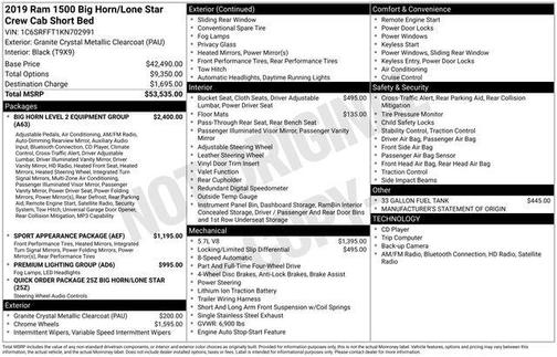 2019 RAM 1500 Big Horn