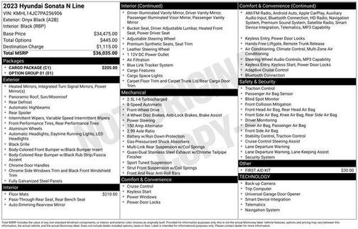 Onyx Black 2023 Hyundai SONATA N Line