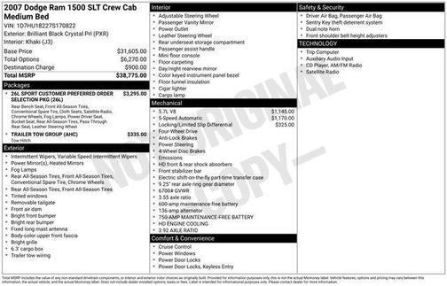 Brilliant Black Crystal Pearlcoat 2007 Dodge Ram 1500 SLT