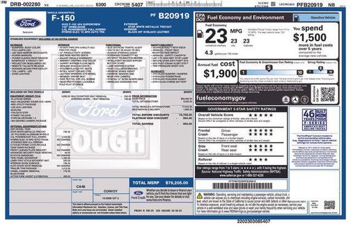 Star White Metallic Tri-Coat 2023 Ford F-150 Platinum