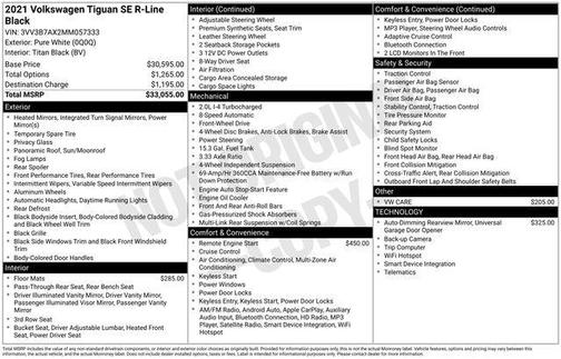 2021 Volkswagen Tiguan 2.0T SE R-Line Black