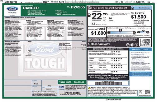 Oxford White 2022 Ford Ranger XLT