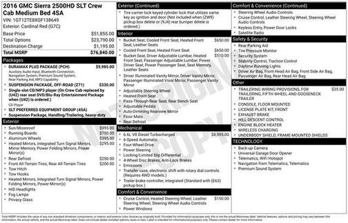 2016 GMC Sierra 2500 SLT