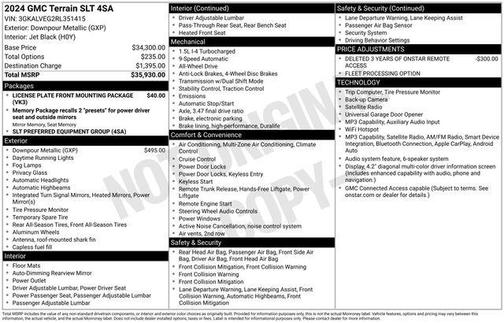 Downpour Metallic 2024 GMC Terrain SLT