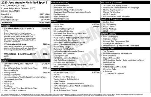 Bright White Clearcoat 2020 Jeep Wrangler Unlimited Sport