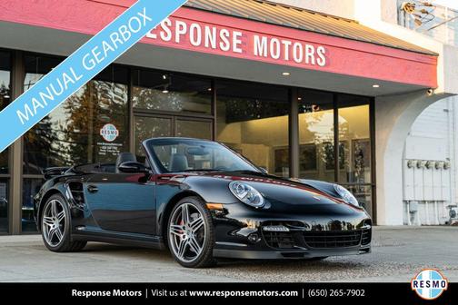 Black 2008 Porsche 911 Turbo Cabriolet