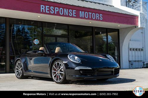 Basalt Black Metallic 2013 Porsche 911 Carrera 4S Cabriolet