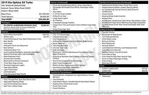 2019 Kia Optima SX Turbo