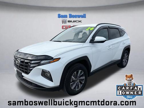 White Pearl 2024 Hyundai TUCSON Hybrid Blue