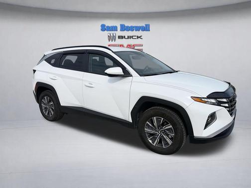 White Pearl 2024 Hyundai TUCSON Hybrid Blue