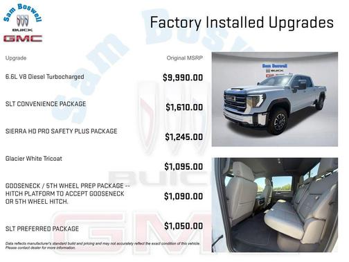 Glacier White Tricoat 2026 GMC Sierra 2500 SLT