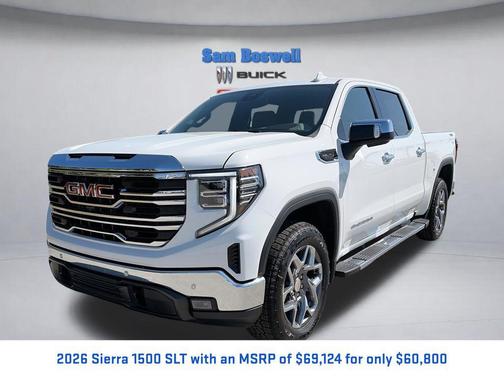 Summit White 2026 GMC Sierra 1500 SLT