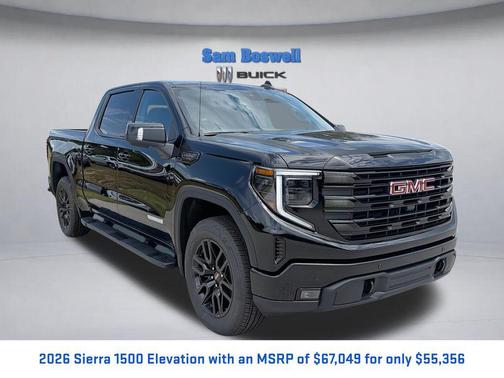 Onyx Black 2026 GMC Sierra 1500 Elevation