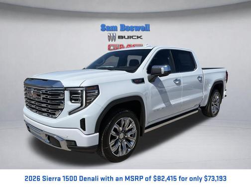 Glacier White Tricoat 2026 GMC Sierra 1500 Denali