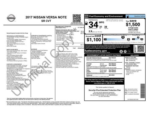 2017 Nissan Versa Note SR