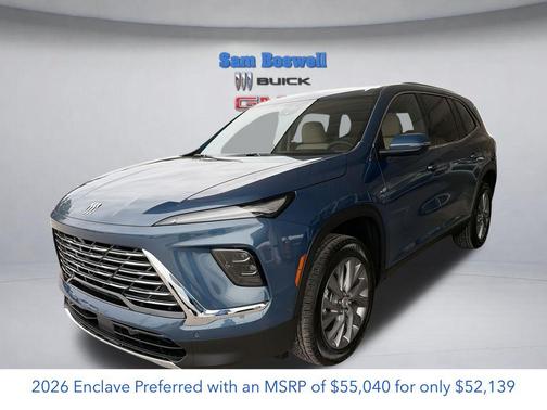 Ocean Blue Metallic 2026 Buick Enclave Preferred FWD