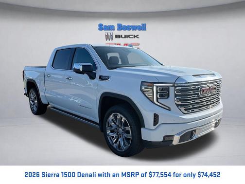 Glacier White Tricoat 2026 GMC Sierra 1500 Denali