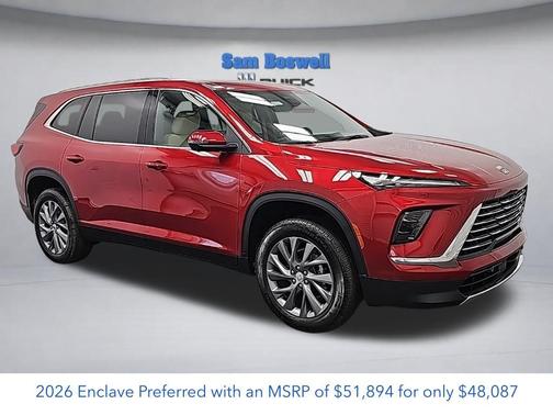 cherry red tintcoat 2026 Buick Enclave Preferred