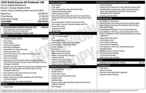 Cinnabar Metallic 2023 Buick Encore GX Preferred