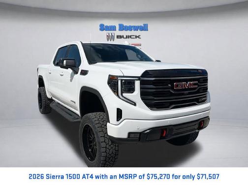Summit White 2026 GMC Sierra 1500 AT4