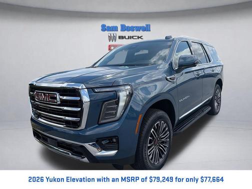 Downpour Metallic 2026 GMC Yukon 2WD Elevation