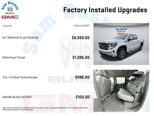 White Frost Tricoat 2023 GMC Sierra 1500 SLT
