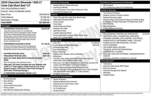 2020 Chevrolet Silverado 1500 LT