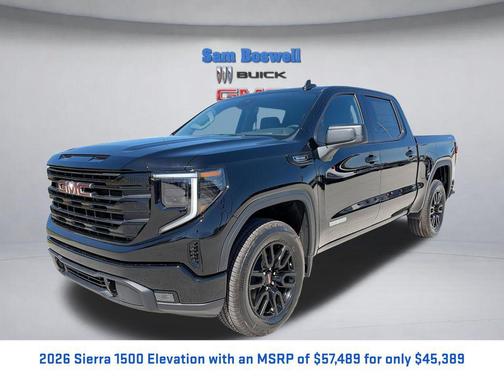 Onyx Black 2026 GMC Sierra 1500 Elevation
